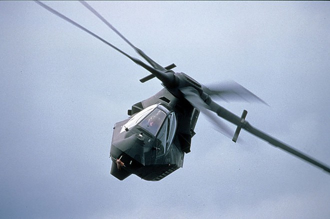 Trực thăng trinh sát RAH-66 sử dụng cánh quạt chính 5 lưỡi cùng rotor ổn định bố trí trong đuôi trực thăng.