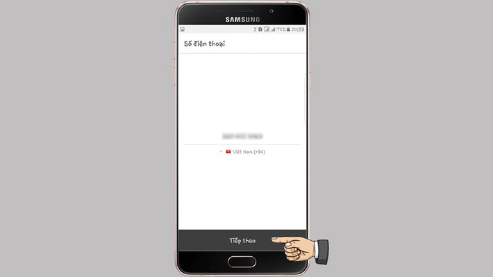 Bước 4: Nhập mật khẩu tài khoản > Chọn "Tiếp theo".