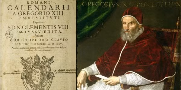 Vào thời điểm đó, Giáo hoàng Gregory XIII chủ trì Giáo hội Công giáo, ban hành sắc lệnh "Inter gravissimas", chính thức công bố lịch Gregorian. Trước đó, toàn bộ châu Âu vẫn sử dụng lịch Julian, được thiết lập vào năm 46 TCN, dưới chỉ thị của Thống lĩnh Tối cao Julius Caesar.