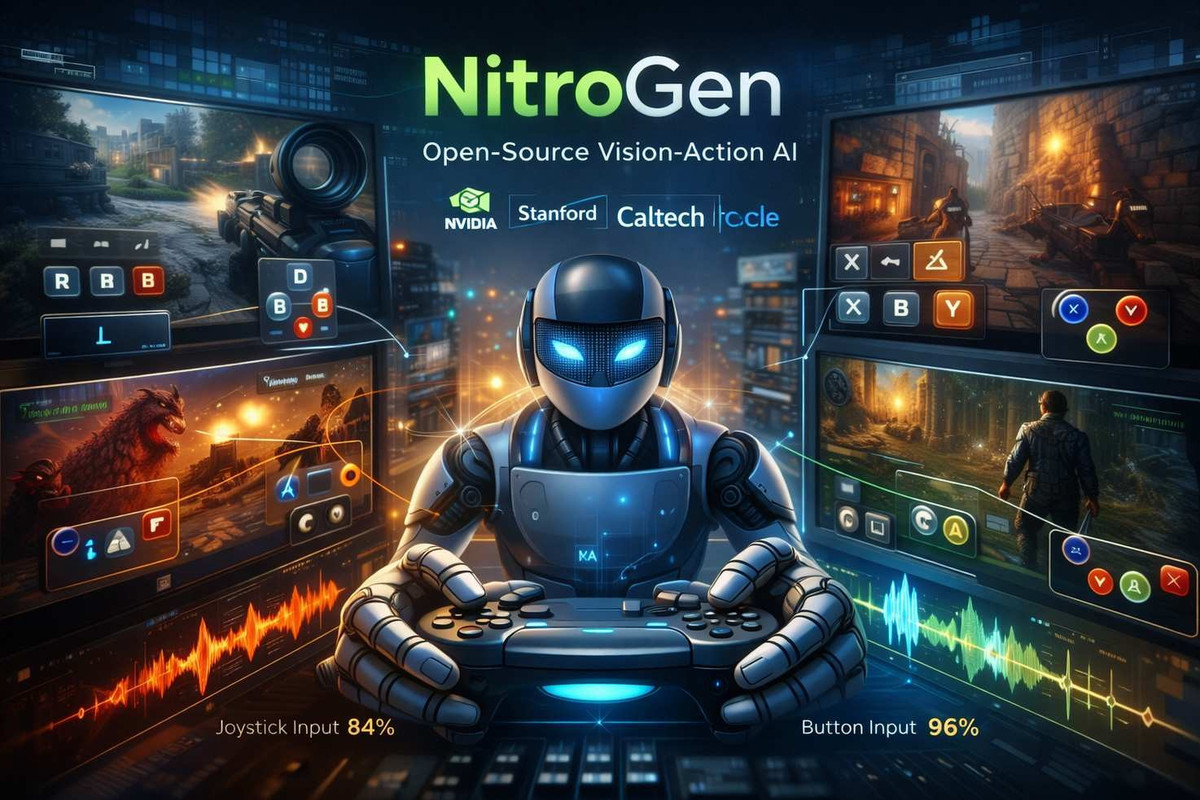 Trong một bước tiến đáng chú ý của ngành trí tuệ nhân tạo (AI), đội ngũ nghiên cứu từ NVIDIA cùng các cộng tác viên tại đại học Stanford và Caltech đã chính thức công bố NitroGen - mô hình thống nhất từ thị giác đến hành động (vision-to-action) được thiết kế để chơi trò chơi điện tử trực tiếp từ các khung hình thô.