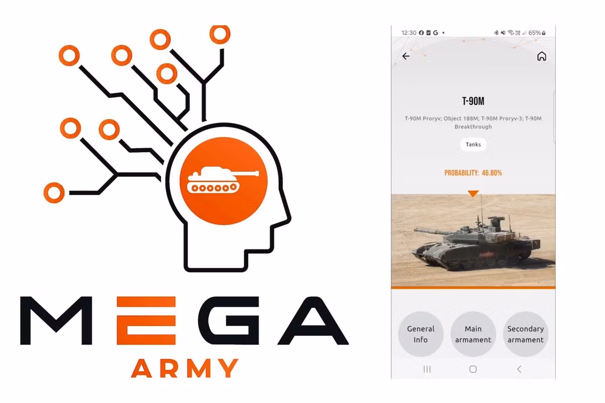 Ứng dụng MEGA-Army của nhà đổi mới quốc phòng từ nước Bỉ, IDDEA đã thiết lập một chuẩn mực mới trong lĩnh vực thu thập thông tin tình báo chiến trường theo thời gian thực bằng cách kết hợp khả năng nhận diện tức thì với phân tích kỹ thuật đầy đủ về các phương tiện chiến đấu và hệ thống trên bộ.