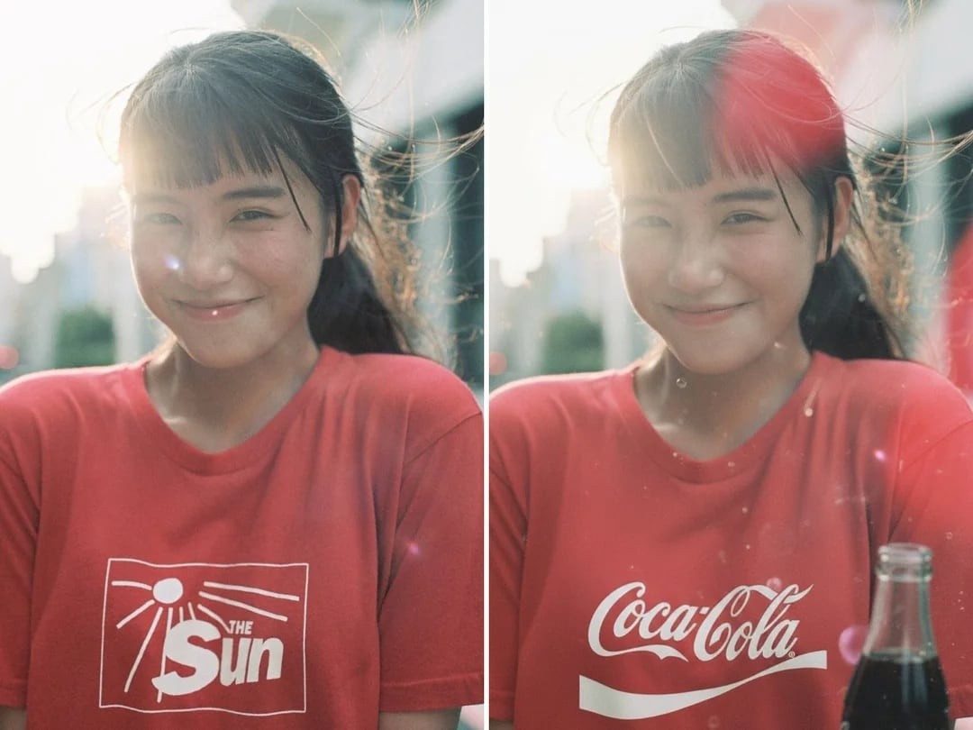 Chức năng tạp ảnh quảng cáo giúp nhân vật hóa hình ngay thành "đại sứ thương hiệu" với sản phẩm mà bạn mong muốn.