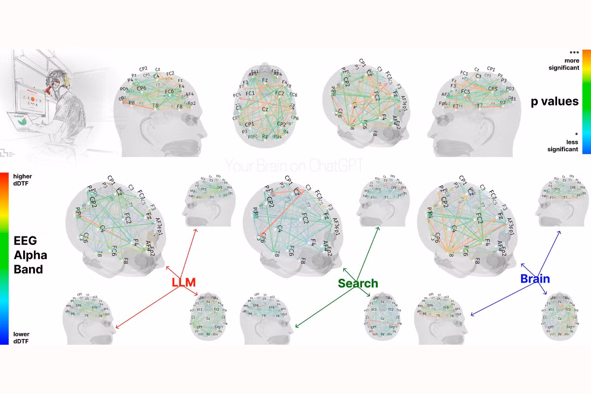 Những khác biệt trong bộ não người sau một thời gian sử dụng các công cụ khác nhau để làm bài tập