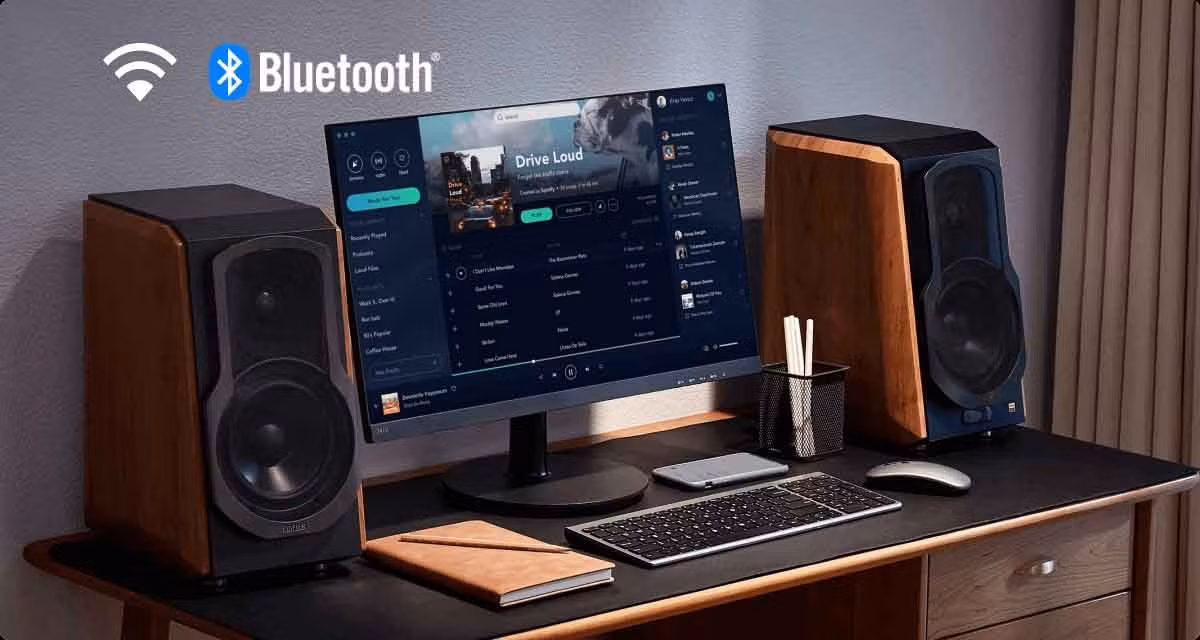 Nếu bạn đang tìm kiếm một chiếc loa thông minh đa năng, hãy xem xét kỹ Edifier S1000W, vì nó hỗ trợ kết nối với Alexa, AirPlay 2 và Spotify Connect. Những chiếc loa này kết nối với hệ thống Wi-Fi tại nhà và phát nhạc bằng lệnh thoại thông qua các trợ lý thông minh tương thích. Hơn nữa, bạn có thể tạo trải nghiệm âm nhạc đa phòng với S1000W bằng cách nhóm hai hoặc nhiều loa lại với nhau và đặt chúng ở các phòng khác nhau để tạo nên trải nghiệm âm thanh sống động trong nhà. Sản phẩm sở hữu các tính năng cốt lõi của S1000MKII, chẳng hạn như loa tweeter vòm titan và loa trầm nhôm, cùng với nhiều tùy chọn đầu vào.