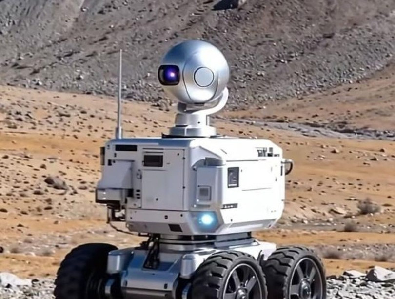 Robot canh phòng được Trung Quốc triển khai trên tuyến biên giới với Ấn Độ ở nơi có độ cao lớn. Ảnh: Toutiao.