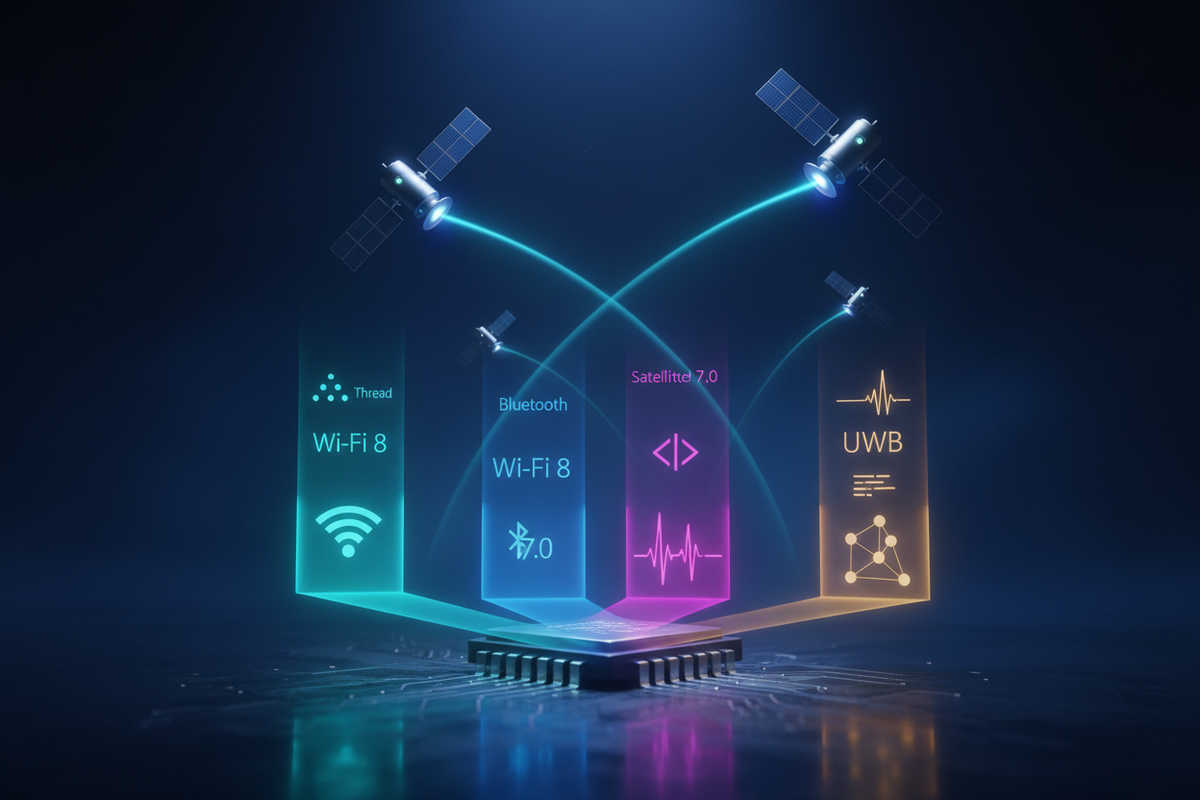 Chip kết nối này còn hỗ trợ Bluetooth 7 với tính năng Bluetooth High Data Throughput, nâng tốc độ truyền từ 2 Mbps lên 7,5 Mbps.