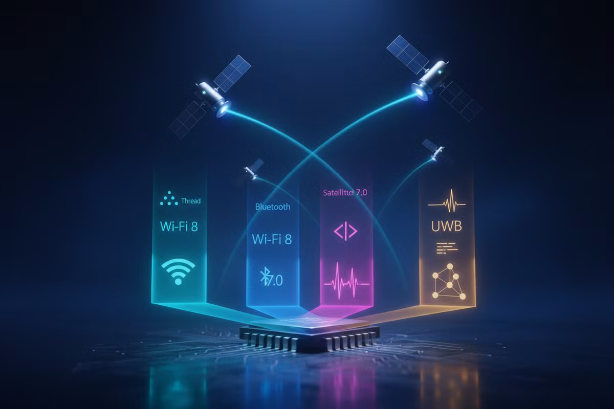 Chip kết nối này còn hỗ trợ Bluetooth 7 với tính năng Bluetooth High Data Throughput, nâng tốc độ truyền từ 2 Mbps lên 7,5 Mbps.