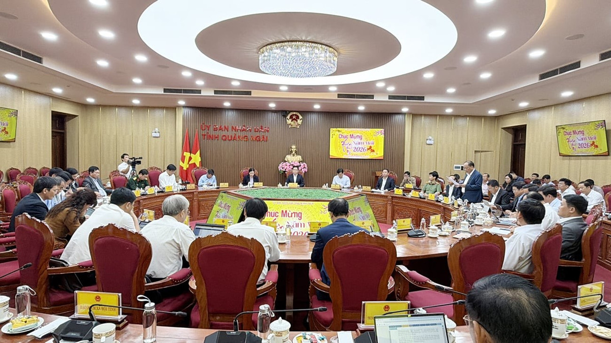 Cuộc họp UBND tỉnh Quảng Ngãi sau kỳ nghỉ Tết Nguyên đán.