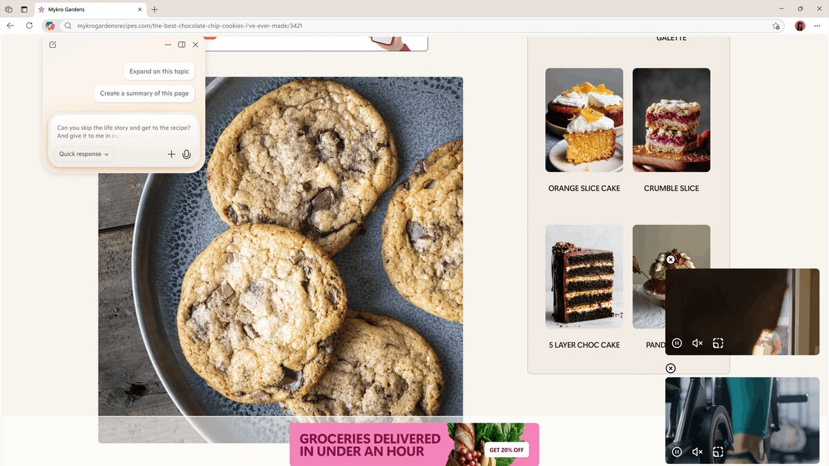Ngày nay, người dùng có thể hỏi chatbot AI loại câu hỏi này, nhưng điều này giúp họ không phải dán nội dung họ muốn tham khảo vào. Hoặc, ai đó có thể yêu cầu AI chỉ cần trình bày công thức nấu ăn để họ không cần phải đọc qua "câu chuyện cuộc đời" hiện đi kèm với rất nhiều công thức nấu ăn trực tuyến.