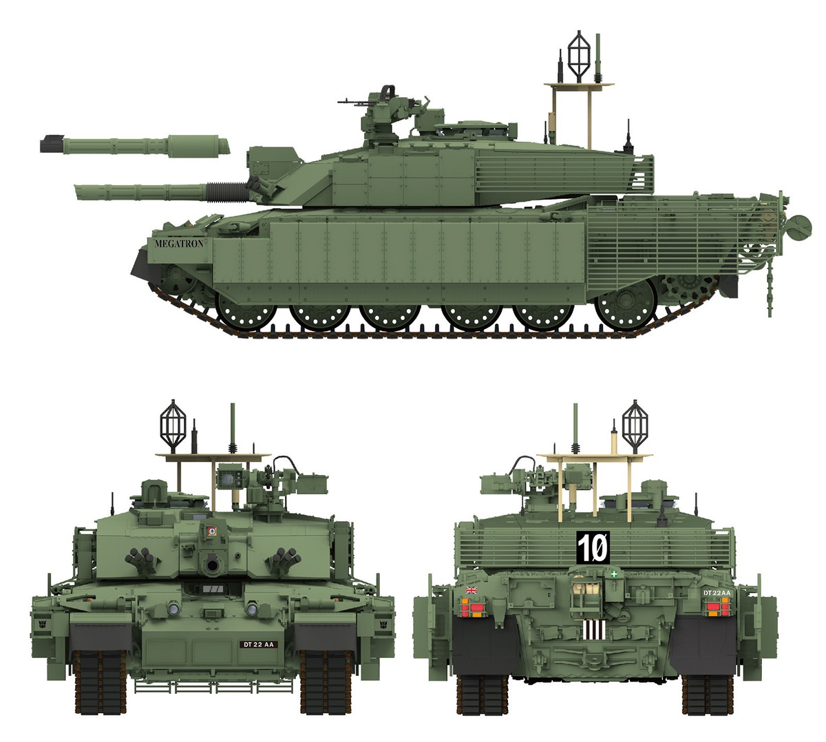 Challenger 2 TES Megatron là biến thể nâng cấp của dòng xe tăng Challenger 2, được thiết kế để tăng cường khả năng sống sót và hiệu quả chiến đấu trong các chiến trường đô thị và môi trường khắc nghiệt.