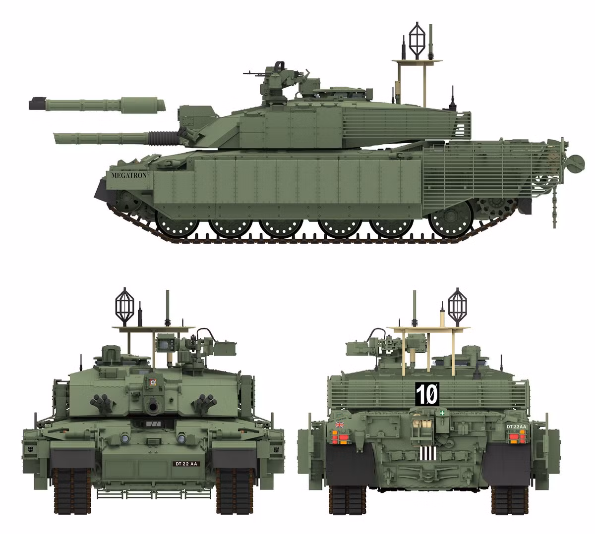 Challenger 2 TES Megatron là biến thể nâng cấp của dòng xe tăng Challenger 2, được thiết kế để tăng cường khả năng sống sót và hiệu quả chiến đấu trong các chiến trường đô thị và môi trường khắc nghiệt.