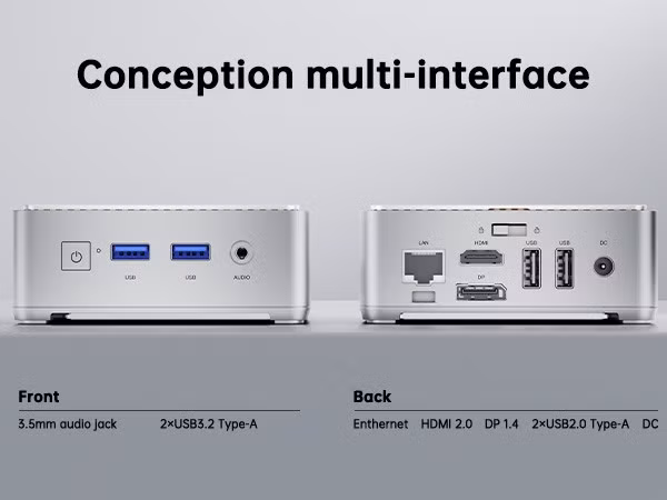DisplayPort là một ngoại lệ hiếm hoi trong thế giới máy tính mini, và chip Intel UHD Graphics Max Dynamic Frequency 1.2 GHz cho phép cả hai màn hình 4K đều có thể chạy nhanh và mượt mà dù bạn đang xem phim, chơi game hay chỉ đơn giản là lướt web.