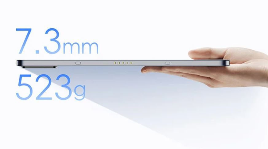 Máy sở hữu độ dày 7,3 mm và nặng 523g. Như đã đề cập, nubia Pad Pro lên kệ tại thị trường Việt Nam với mức giá ưu đãi trong đợt mở bán 9/9 này là từ 12,99 triệu đồng cho bản 12GB/256GB. Đối với phiên bản 16GB/512GB, máy sẽ có giá ưu đãi 15,99 triệu đồng.