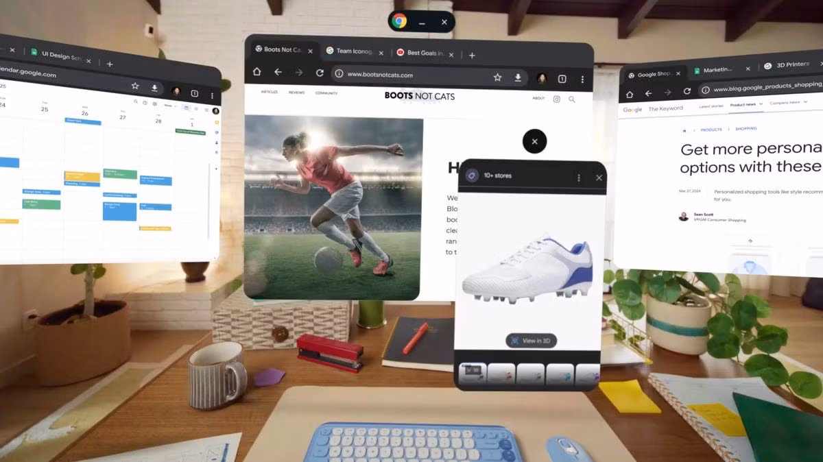 Ở chế độ pass-through, người dùng có thể quan sát thế giới thực xung quanh và vẽ một vòng tròn bằng tay để tìm kiếm thông tin về bất cứ vật thể nào trước mặt.