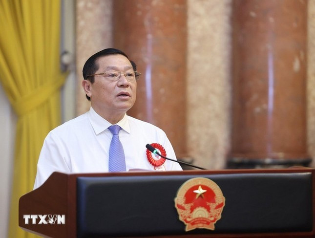 Đồng chí Lại Xuân Môn, Uỷ viên Trung ương Đảng, Phó Trưởng ban Thường trực Ban Tuyên giáo và Dân vận Trung ương báo cáo. (Ảnh: Lâm Khánh/TTXVN) Đồng chí Lại Xuân Môn, Uỷ viên Trung ương Đảng, Phó Trưởng ban Thường trực Ban Tuyên giáo và Dân vận Trung ương báo cáo. (Ảnh: Lâm Khánh/TTXVN)