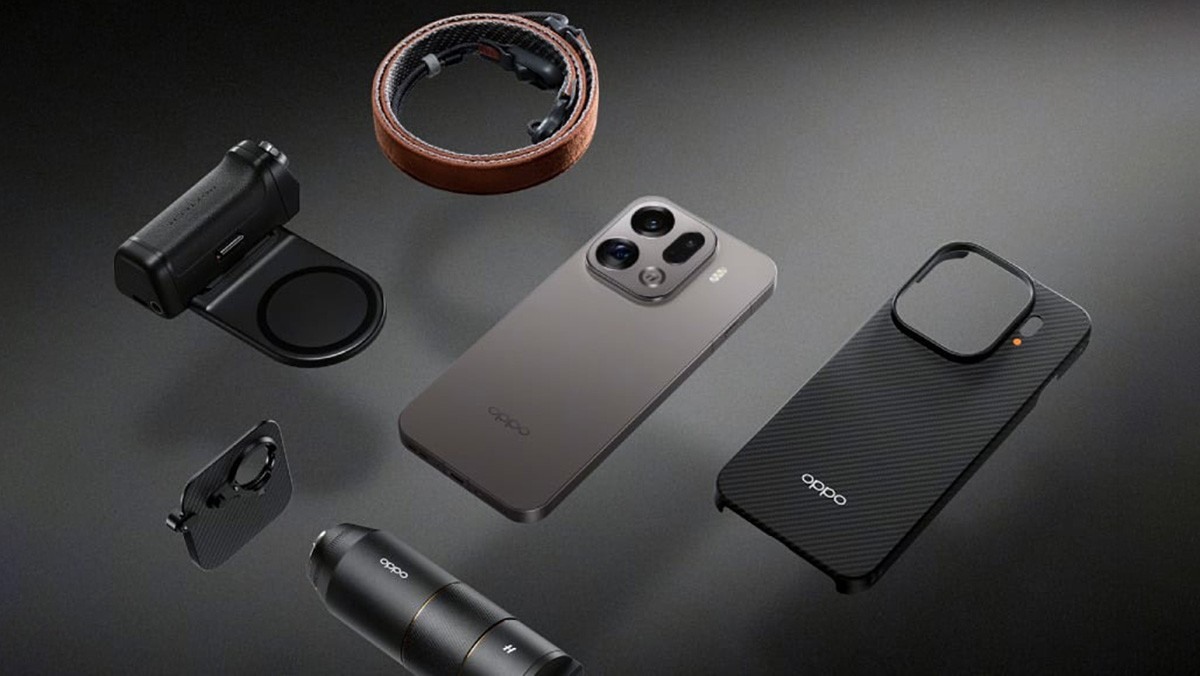 Bộ kit bao gồm ống kính teleconverter Hasselblad, tay cầm có nút chụp vật lý, vòng đèn flash từ tính, ốp bảo vệ nam châm và dây đeo vai chuyên nghiệp.