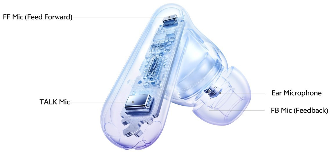 Vivo TWS 5 sử dụng driver động 11 mm và kết nối Bluetooth 5.4, mang lại đường truyền ổn định cùng chất lượng âm thanh chi tiết.