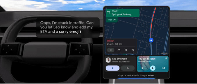 Rất nhiều tiện ích rảnh tay và hỗ trợ trực tiếp từ Gemini dành cho người lái. Ảnh: Google