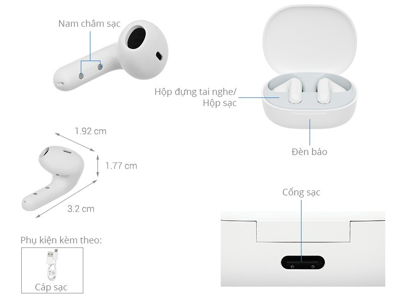 Xiaomi Redmi Buds 4 Lite cũng trang bị Bluetooth 5.3, khả năng kết nối ổn định nhưng không có chống nước. Hỗ trợ Google Fast Pair, tiện lợi cho người dùng Android.
