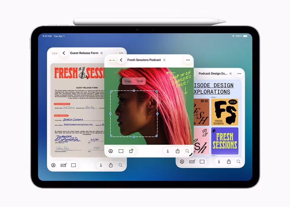 Các điều khiển và điều hướng được cập nhật mở rộng sang các ứng dụng bao gồm Mail, Safari, Apple TV, Apple Music, v.v.