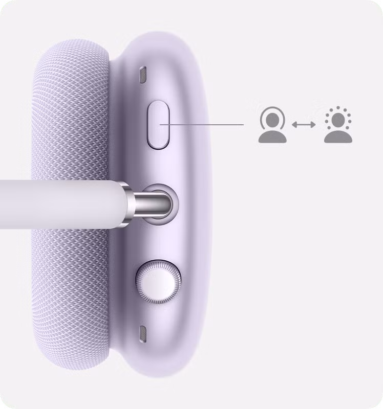 Khử tiếng ồn chủ động - AirPods Max 2 có khả năng khử tiếng ồn chủ động tốt hơn tới 1,5 lần nhờ chip H2 mạnh mẽ hơn và thuật toán xử lý âm thanh mới giúp phát hiện và triệt tiêu âm thanh bên ngoài.
