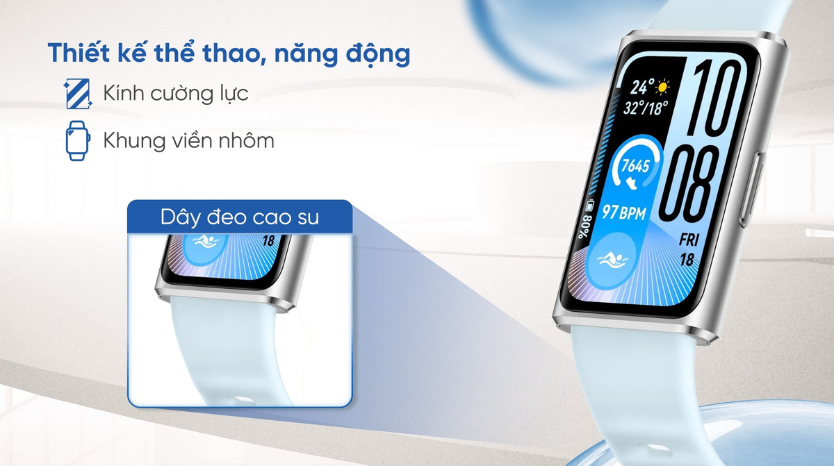 Điểm nhấn đáng chú ý nhất thuộc về Huawei Band 11 Pro khi thiết bị được trang bị màn hình AMOLED 1,62 inch, độ phân giải 286 x 482 pixel với mật độ điểm ảnh đạt 347 PPI.