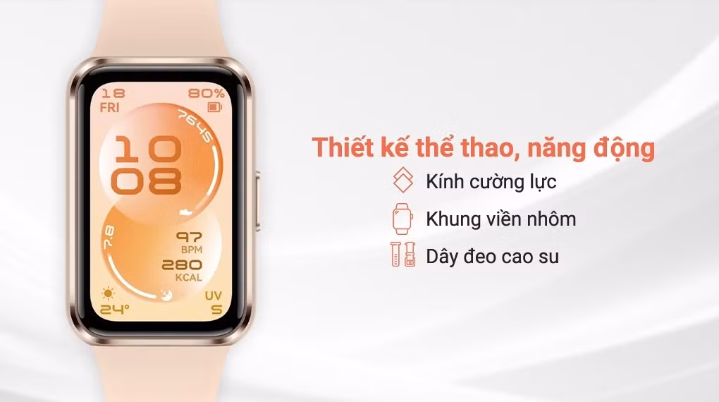 Trong khi đó, Huawei Band 11 bản tiêu chuẩn mang đến hai lựa chọn chất liệu vỏ gồm hợp kim nhôm hoặc polymer. Trọng lượng lần lượt là 17 gram đối với bản vỏ nhôm và 16 gram với bản polymer.