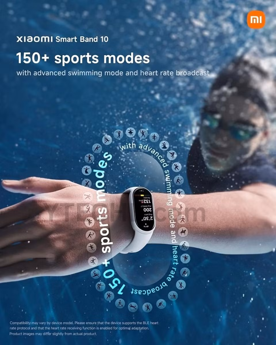 Nó dự kiến có thời lượng pin 21 ngày, độ sáng tối đa 1,500 nits, HyperOS 2 và khả năng chống nước lên đến 50 mét. Nó còn hỗ trợ hơn 150 chế độ thể thao với chế độ bơi nâng cao và phát sóng nhịp tim.