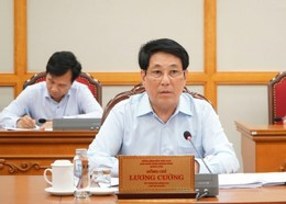 Chủ tịch nước Lương Cường phát biểu tại cuộc làm việc với Ban Thường vụ Tỉnh ủy Phú Thọ. Ảnh: Cổng TTĐT Đảng Cộng sản