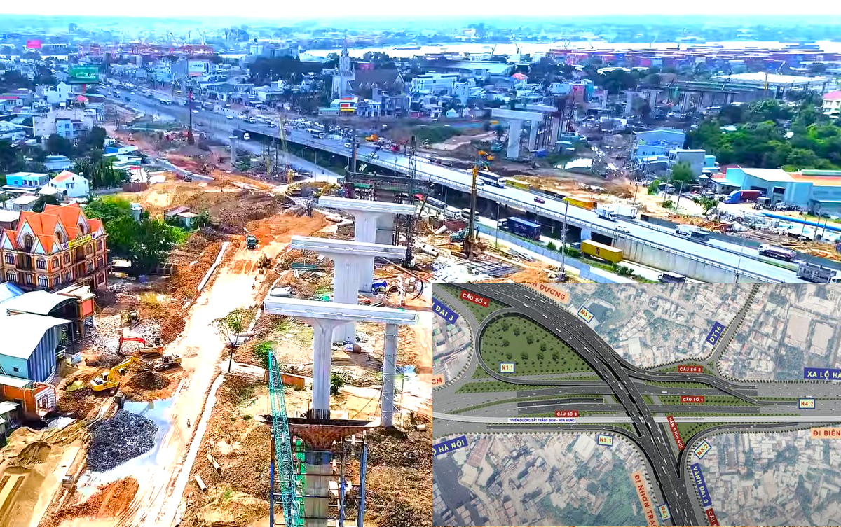 Nút giao Tân Vạn thuộc dự án Vành đai 3 TPHCM đang được đẩy nhanh tiến độ để kịp về đích theo kế hoạch.