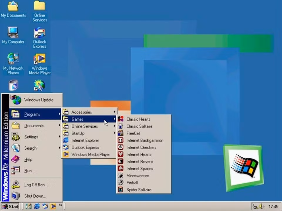 Windows Me, ra mắt năm 2000, là phiên bản đầu tiên giới thiệu tính năng khôi phục hệ thống, một tính năng cho phép thiết lập lại cấu hình phần mềm PC về thời điểm trước khi sự cố xảy ra. Movie Maker cung cấp cho người dùng các công cụ để chỉnh sửa, lưu và chia sẻ video gia đình dưới dạng kỹ thuật số. Mặc dù là bản tổng kết "Thiên niên kỷ" nhưng chẳng mấy ai cần đến nó.