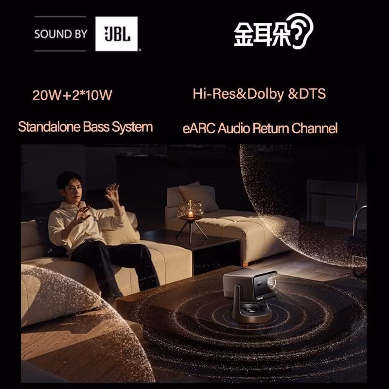 Không chỉ vượt trội về hình ảnh, Vidda C3 Ultra còn gây ấn tượng mạnh mẽ với hệ thống âm thanh cao cấp. Máy được trang bị hai loa JBL 10W cùng một loa siêu trầm 200W gắn trên gimbal, hỗ trợ các chuẩn âm thanh hàng đầu như Dolby, DTS và Hi-Res Audio, mang đến trải nghiệm âm thanh chuẩn rạp hát ngay tại không gian gia đình.