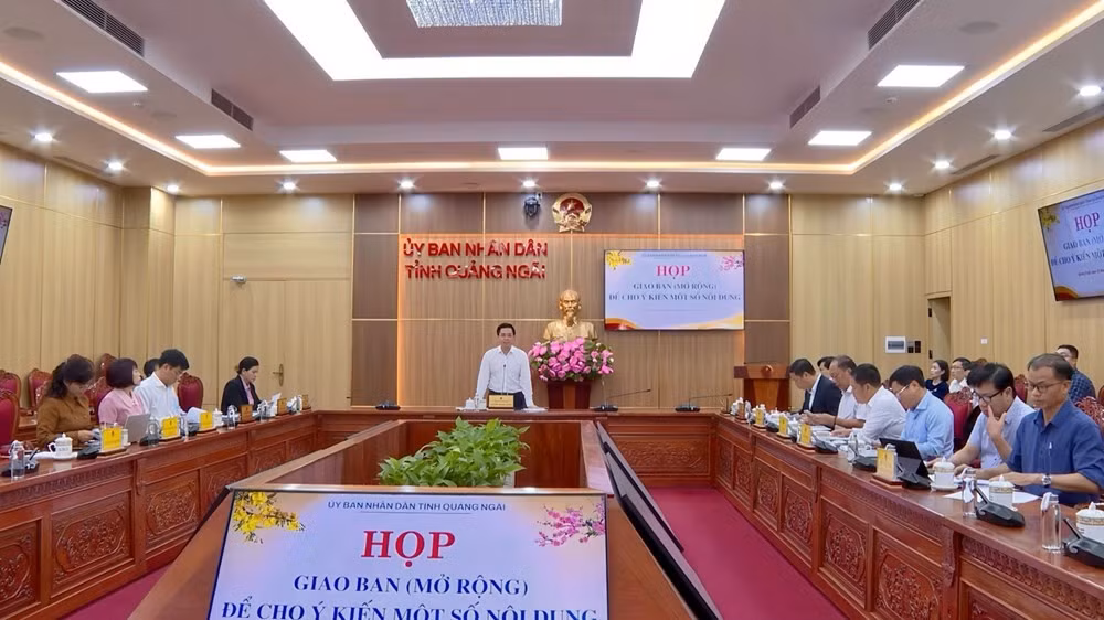 Chủ tịch UBND tỉnh Quảng Ngãi Nguyễn Hoàng Giang chủ trì cuộc họp cho ý kiến về công tác tổ chức Lễ kỷ niệm 120 năm Ngày sinh Thủ tướng Phạm Văn Đồng