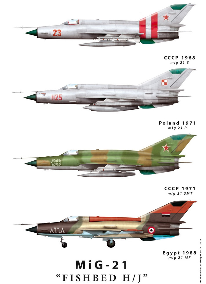 Thế hệ MiG-21 thứ ba sản xuất trong giai đoạn 1968-1972 (đinh danh của NATO là Fishbed-H/J): gồm có MiG-21S, MiG-21M, MiG-21I , MiG-21K, MiG-21Sh, MiG-21SM, MiG-21MF, MiG-21DF, MiG-21SMT…