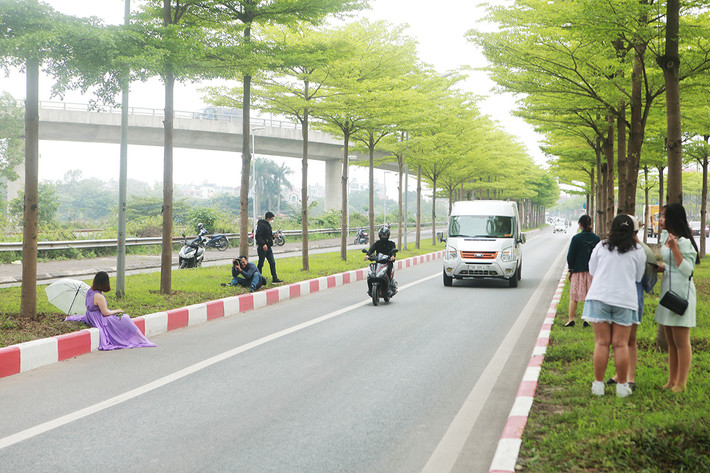 Tuy nhiên, khi đến chụp ảnh, nhiều người tạo dáng bên mép đường gây mất an toàn giao thông và ảnh hưởng đến tính mạng của chính mình.