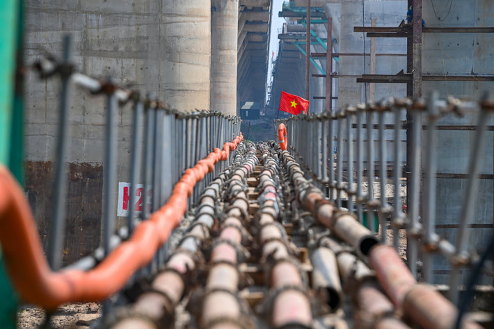 Dự kiến cầu Vĩnh Tuy 2 hoàn thành toàn bộ và đi vào khai thác từ tháng 6/2023.