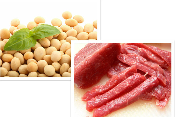 Cháo thịt và đậu. Nhất là đậu nành. Khi kết hợp với thịt lợn trong cùng một món ăn, hàm lượng phốt pho trong đậu có khả năng làm giảm giá trị dinh dưỡng của thịt đặc biệt thịt nạc. Vì thế mà khi nấu hai loại thực phẩm này với nhau sẽ rất phí chất dinh dưỡng.
