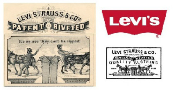 5. Levi Strauss & Co. (năm sử dụng logo lần đầu tiên: 1886, năm công ty thành lập: 1837, doanh thu công ty mẹ: 4,7 tỷ USD, lĩnh vực: may mặc). Logo của thương hiệu thời trang Levi’s với 2 chú ngựa. Levi’s đã sử dụng logo này lần đầu vào năm 1886. Trên thực tế, logo này phổ biến tới mức các khách hàng thường xuyên hỏi về “những chiếc quần có hình 2 chú ngựa”. Tính đến năm 2013, Levi’s có khoảng 16.000 công nhân trên toàn thế giới, chuyên sản xuất các loại quần jean, áo vét…