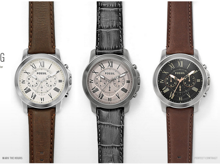Đồng hồ: Thành lập vào năm 1984, Fossil là thương hiệu đồng hồ đầu tiên của Mỹ mang lại giá trị và phong cách cho đồng hồ. Từ khi thành lập đến nay, đồng hồ Fossil luôn để lại ấn tượng tốt cho người sử dụng. Nhiều chiếc đồng hồ của hãng này đã xuất hiện trong các bộ phim nổi tiếng như Superman, Pokemon…