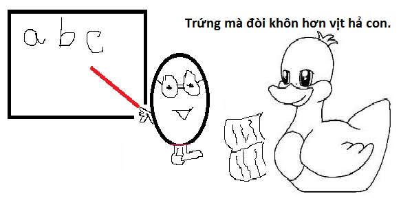 Khi lý luận cùng với mẹ, chúng ta hay bị mẹ dìm chìm nghỉm vì câu nói:"Trứng mà còn đòi khôn hơn vịt".