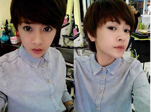 Chi Pu có vẻ rất hài với vẻ ngoài mới của mình. "Anh Q trong phim ngắn My Sunshine. Trời ơi có một sự cuồng không hề nhẹ với độ đẹp trai của "anh" ý, kém gì các oppa Hàn đâuuu!", cô nàng hào hứng chia sẻ.