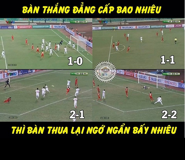 Hàng công của ĐT Việt Nam thì ghi bàn toàn những siêu phẩm nhưng những bàn thua đều thì lại xuất phát từ những sai lầm chết người đến từ những cá nhân.