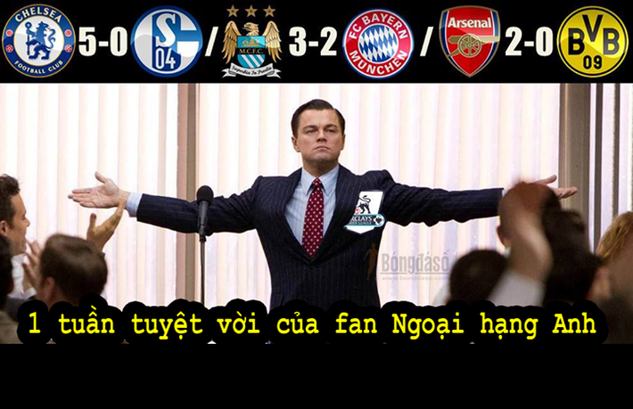 Tuần vừa qua tại UEFA Champions League là tuần vui vẻ của các CLB NHA. Chỉ trừ Liverpool thua còn lại tất cả các CLB của NHA đều được hưởng niềm vui chiến thắng.