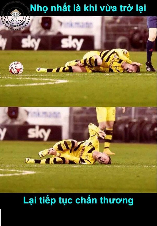 Marco Reus quả là quá đen, vừa mới trở lại sau chấn thương chưa lâu thì cầu thủ này lại tiếp tục gặp chấn thương nặng hơn.