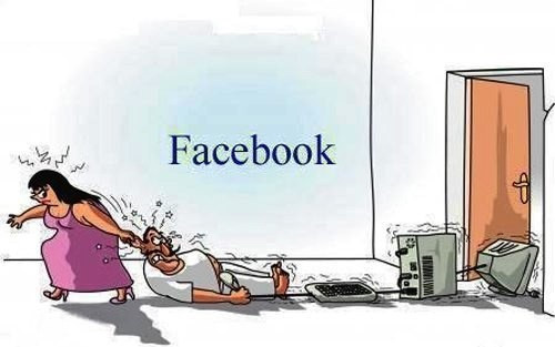 Em đợi anh lướt nốt vòng Facebook đã rồi anh sẽ đi nấu cơm.