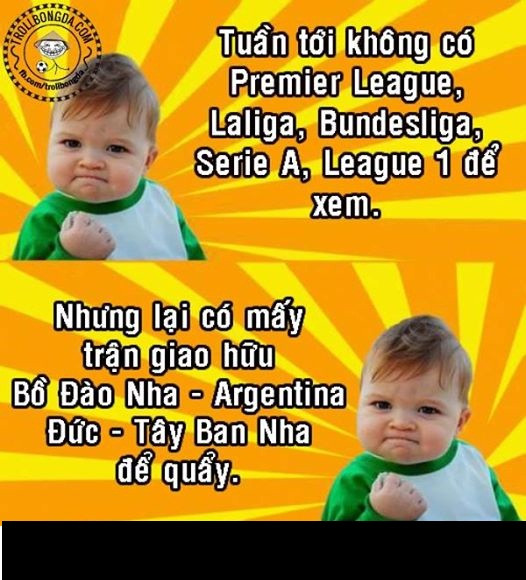 Các fan hâm mộ bóng đá đang lo lắng vì tuần tới các giải đấu của các quốc gia tạm nghỉ nhưng họ không còn phải lo nữa vì đã có những cặp đấu giao hữu khá hay đang chờ đợi họ. Ảnh: Trollbongda.