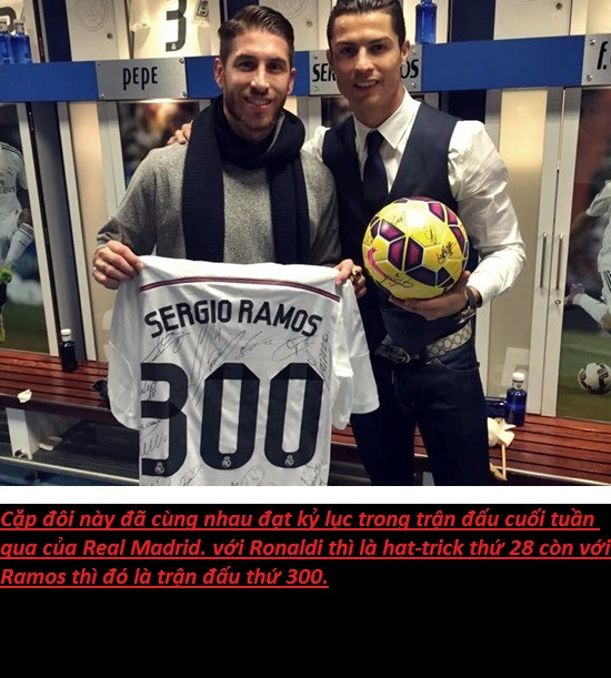 Trận đấu với Celta Vigo là trận đấu thứ 300 của Sergio Ramos trong màu áo của Real Madrid. Cũng trong trận đấu này, Cris Ronaldo đã có cú hat-trick thứ 28.
