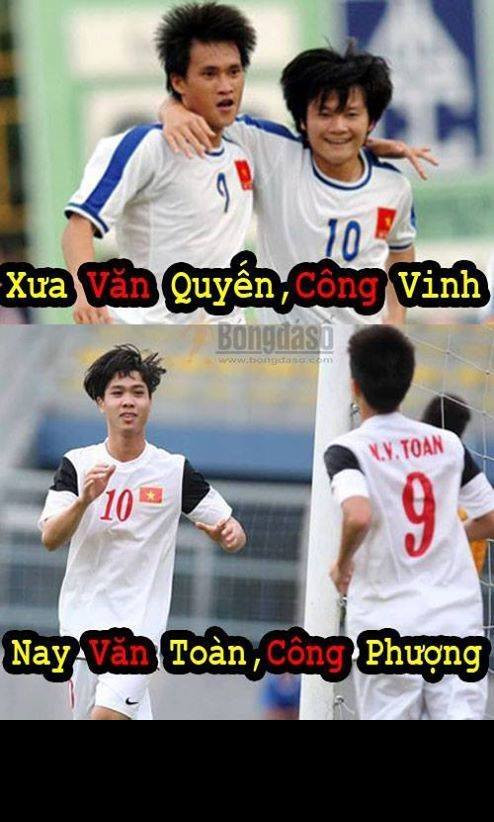 Thế hệ trước, ĐT Việt Nam có bộ đôi tiền đạo sắc lẹm là Công Vinh và Văn Quyến nhưng hiện tại và tương lai ĐT Việt Nam đang có bộ đôi hiểu nhau từng bước chạy là Công Phượng và Văn Toàn. Một sự trùng hợp khá ngẫu nhiên.