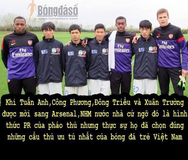 Quả thực, trước đây rất nhiều người cho rằng việc Arsenal gọi 4 cầu thủ trụ cột của U19 Việt Nam là Đông Triều, Công Phượng, Tuấn Anh và Xuân Trường sang tập huấn chỉ là hình thức PR nhưng bây giờ cần phải nhìn lại thành quả của chuyến tập huấn đó.