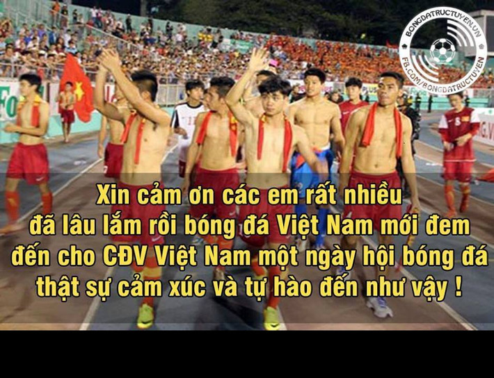 Sau màn trình diễn thuyết phục trước U19 Myanmar, NHM Việt Nam nợ các cầu thủ U19 nước nhà một lời cám ơn. Nhờ có họ mà đã 6 năm rồi NHM Việt Nam mới lại được sống trong trận cầu nhiều cảm xúc như vậy từ AFF Suzuki cup 2008.